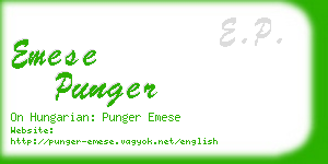 emese punger business card